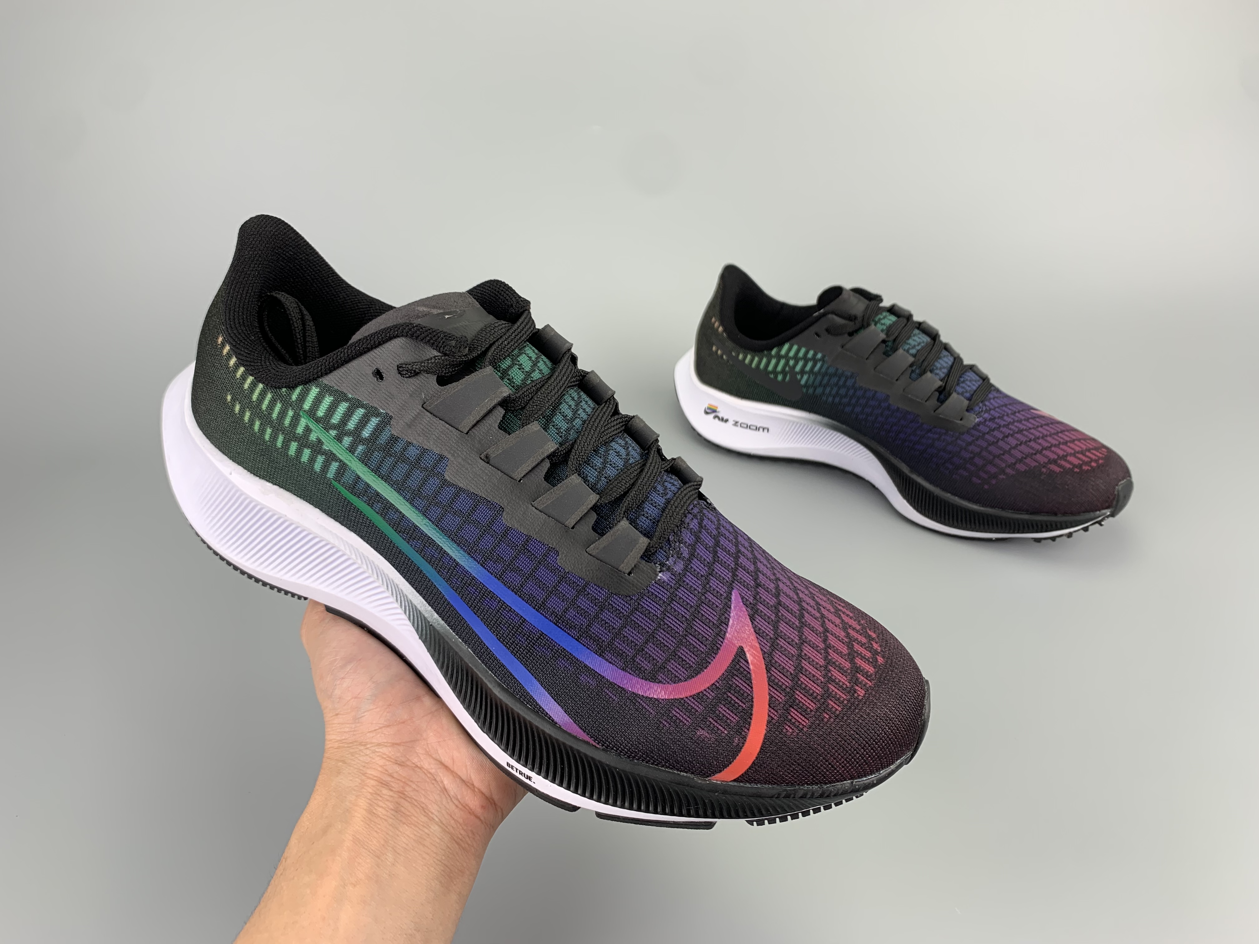 Men Nike Zoom Pegasus 37 Black Pink Blue Green Running Shoes